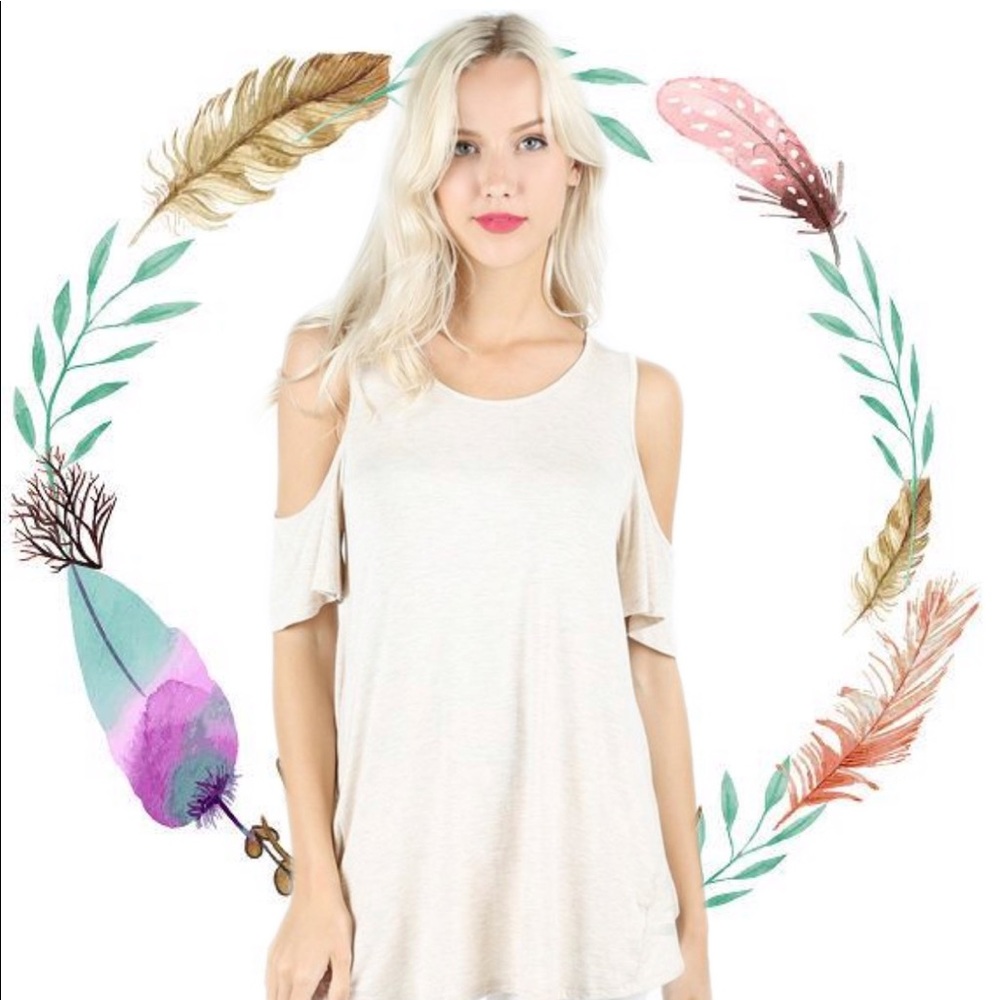 Cute Cream Cold Should Tunic Soft & Comfortable